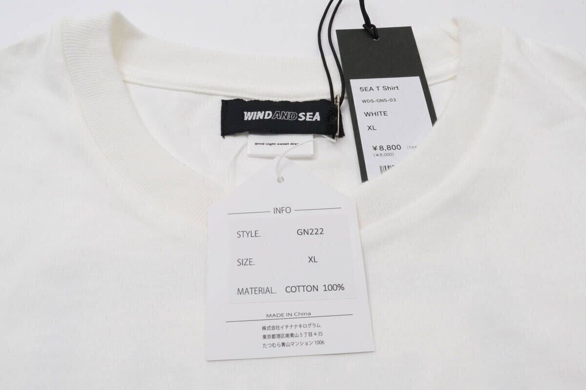 WIND AND SEA 22aw x GOOD NIGHT 5TORE 5EA T-SHIRT Size-XL WDS-GN5-03 ウィンダンシー グッドナイトストア 半袖Tシャツ 0711