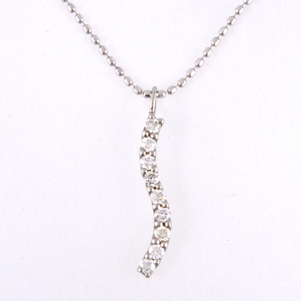 ヴァンドーム青山 Vandome Aoyama ネックレス ダイヤモンド 0.13ct Pt950 2.2g Pt850 アクセサリー ジュエリー