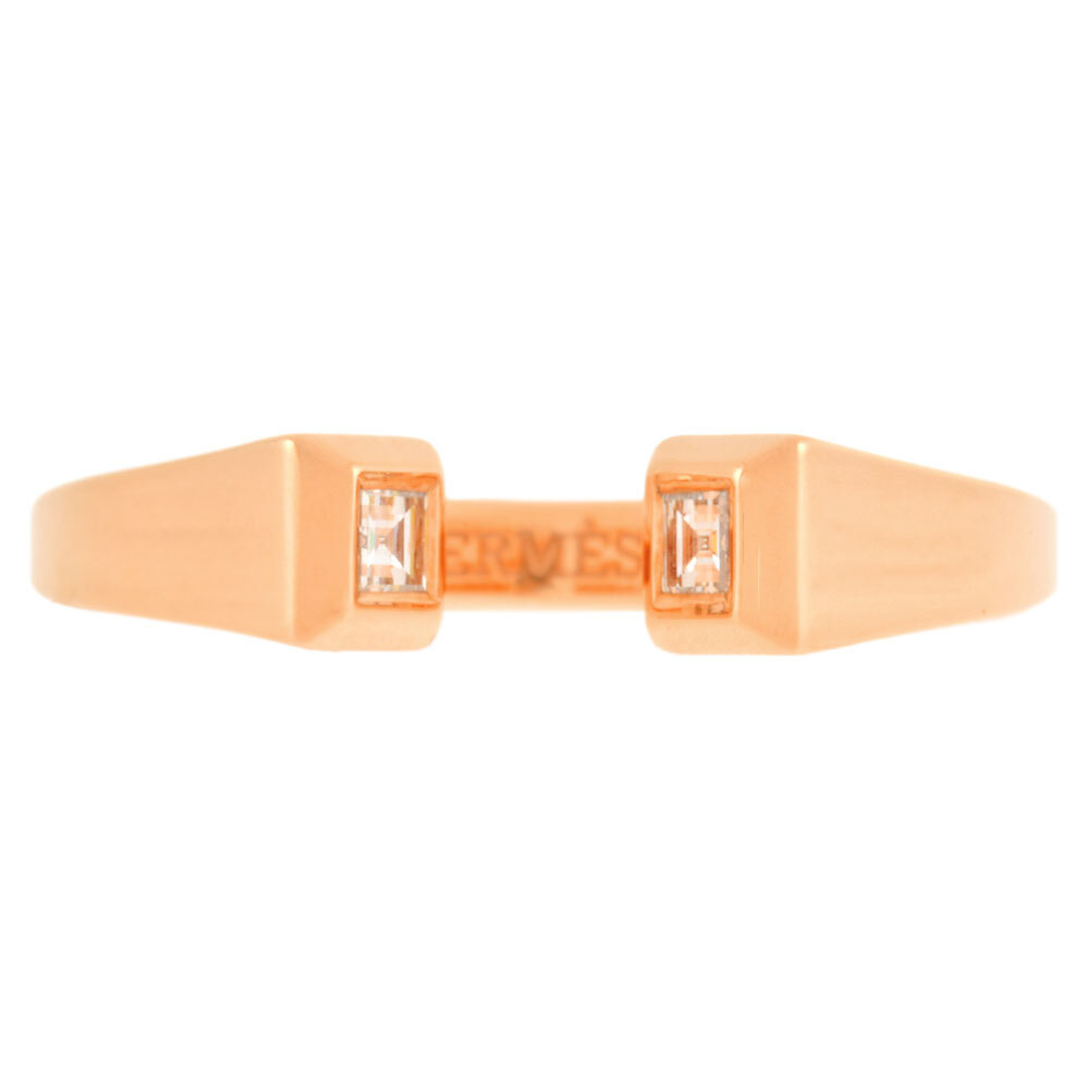  Hermes HERMES Crew doforujuPM кольцо кольцо бриллиант #55 K18PG 4.1g розовое золото 