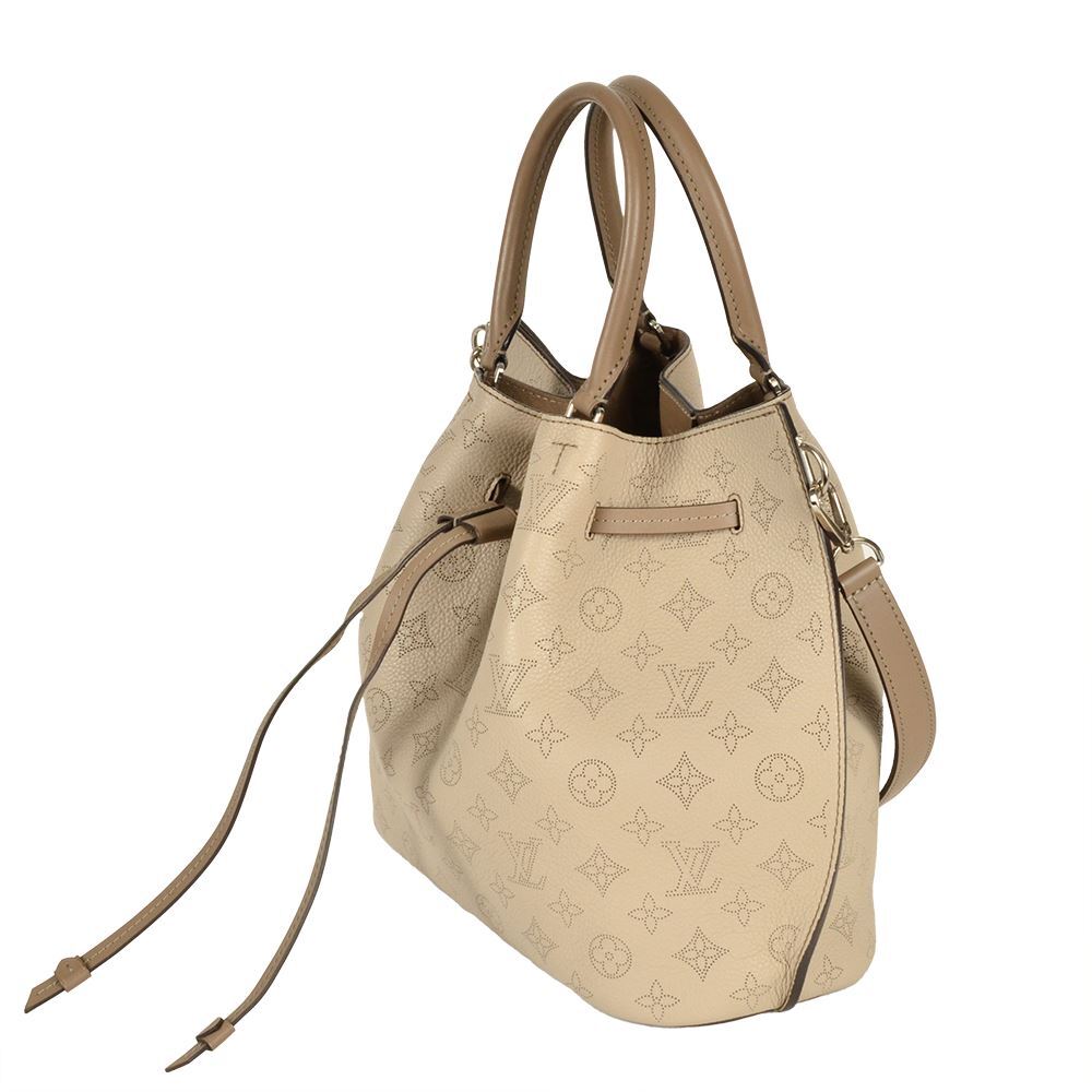 ルイヴィトン LOUIS VUITTON ジロラッタ ハンドバッグ 2WAY モノグラム マヒナ M54403 ガレ DR1137 ショルダーストラップ付き グレージュ