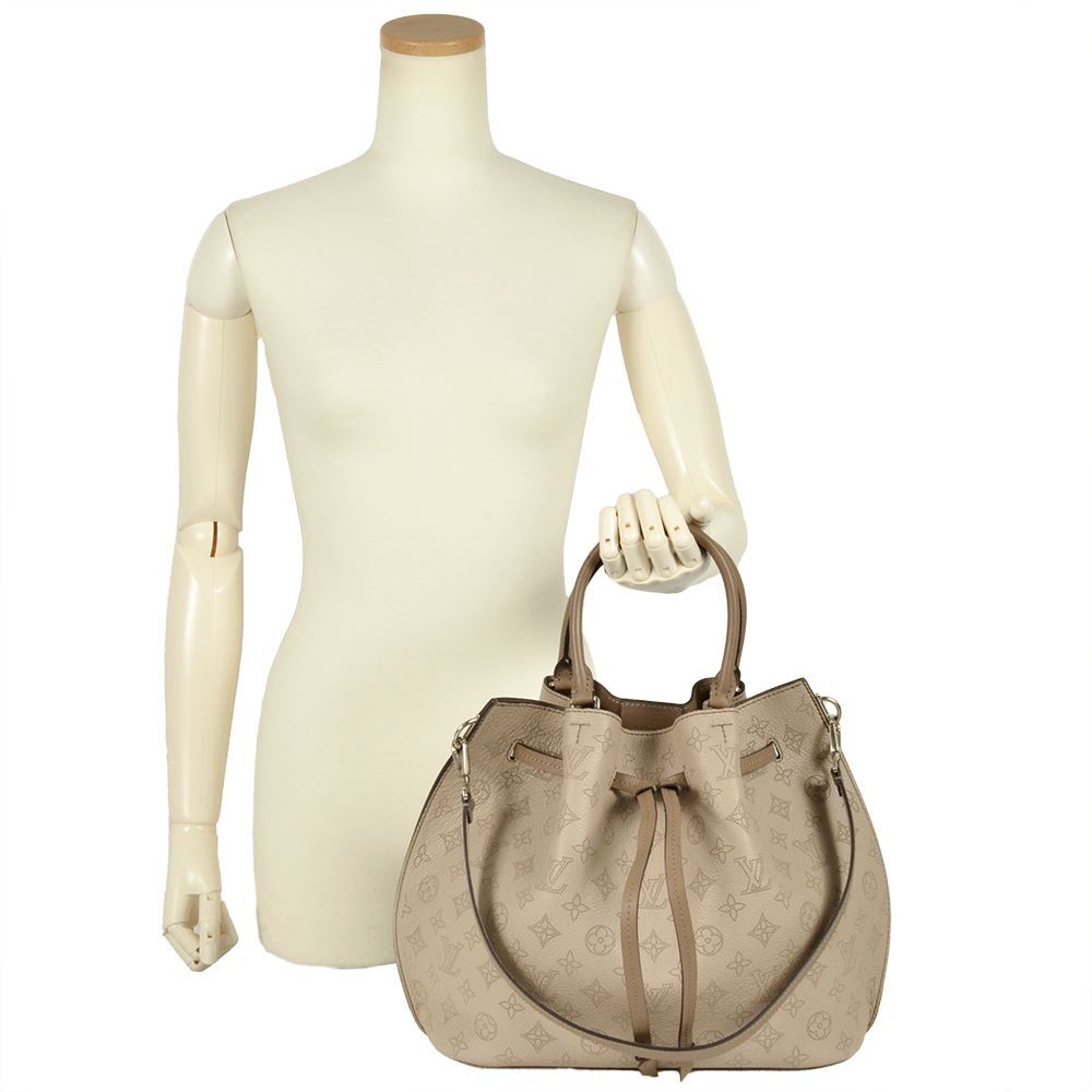 ルイヴィトン LOUIS VUITTON ジロラッタ ハンドバッグ 2WAY モノグラム マヒナ M54403 ガレ DR1137 ショルダーストラップ付き グレージュ
