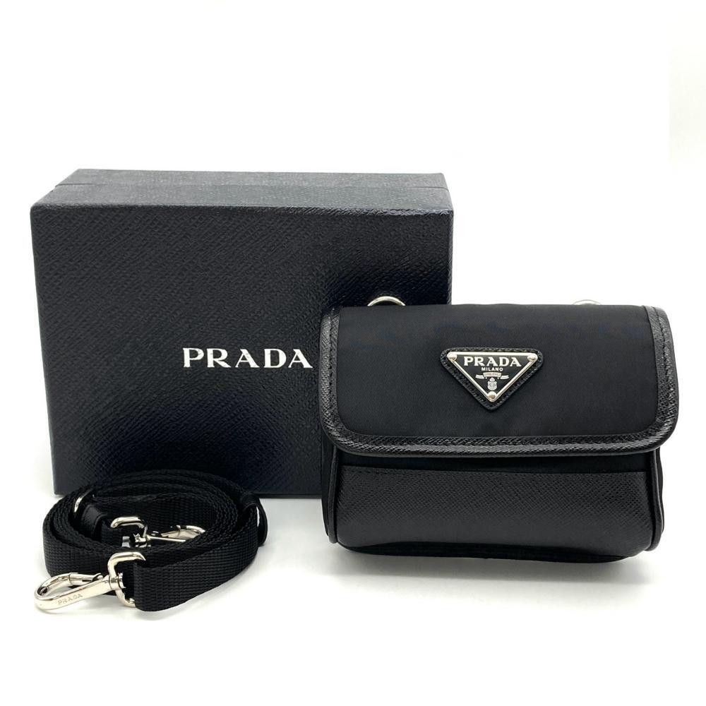 プラダ PRADA ポシェット サフィアーノ ナイロン 2ZT022 ブラック ショルダー ポーチ RE-NYLON レディース