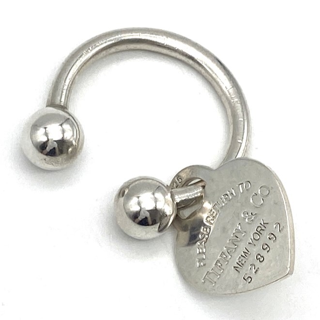 ティファニー Tiffany&Co. リターントゥ キーリング SV925 20.2g シルバー ハート タグ キーホルダー ユニセックス
