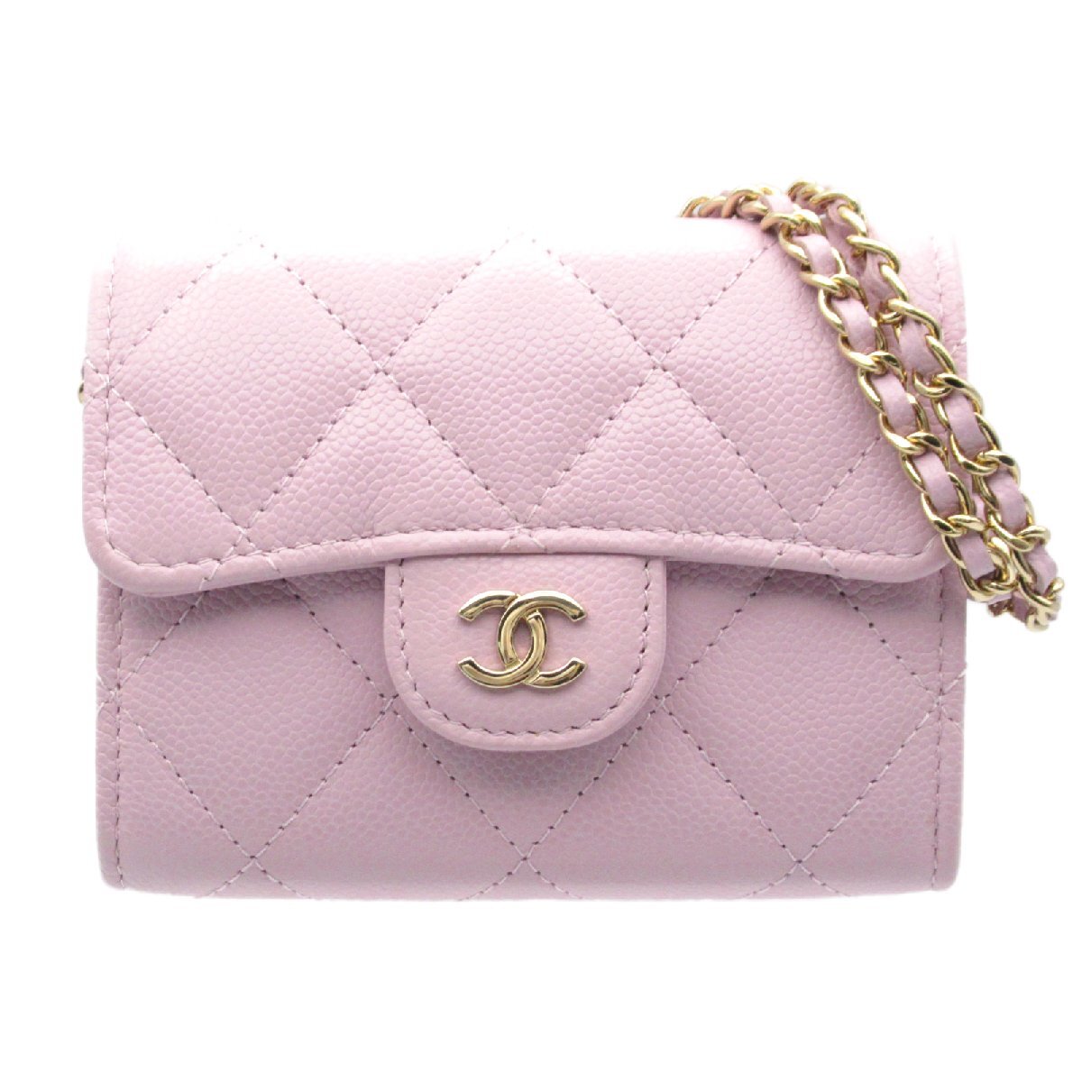 シャネル マトラッセ チェーン付 カードホルダー チェーンショルダー ブランドオフ CHANEL レザー ウォレットチ