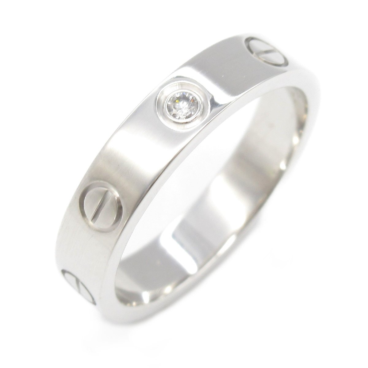 カルティエ ミニラブリング 1PD ブランドオフ CARTIER K18WG（ホワイトゴールド） リング?指輪 750WG 中古 レ
