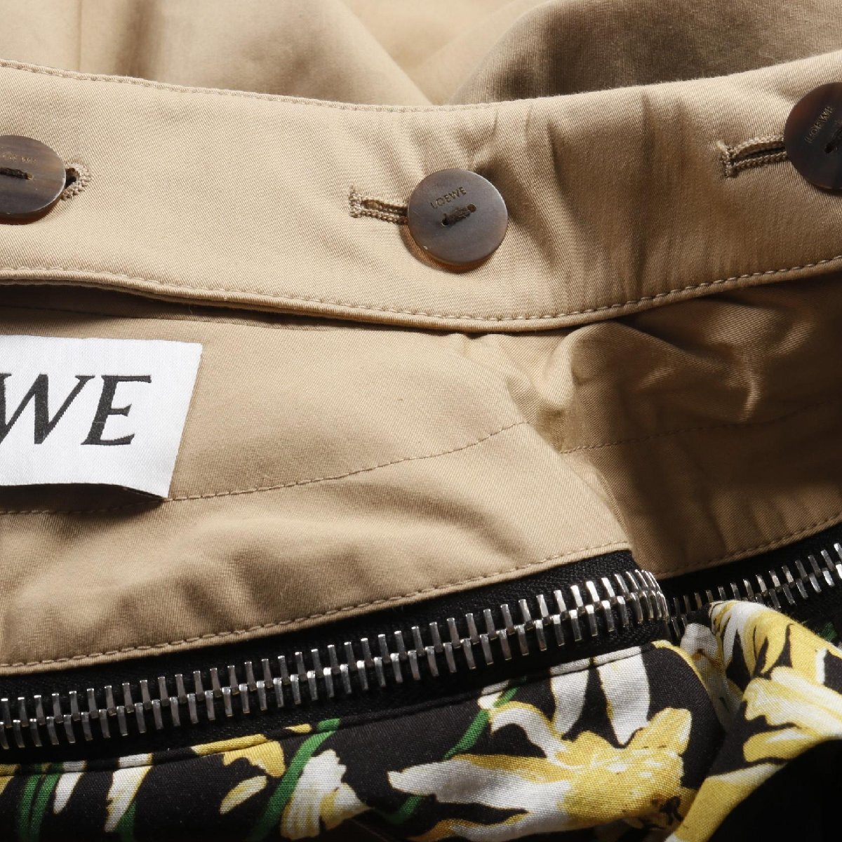 ロエベ ブランドオフ LOEWE シルク ステンカラーコート 中古 レディース_画像7