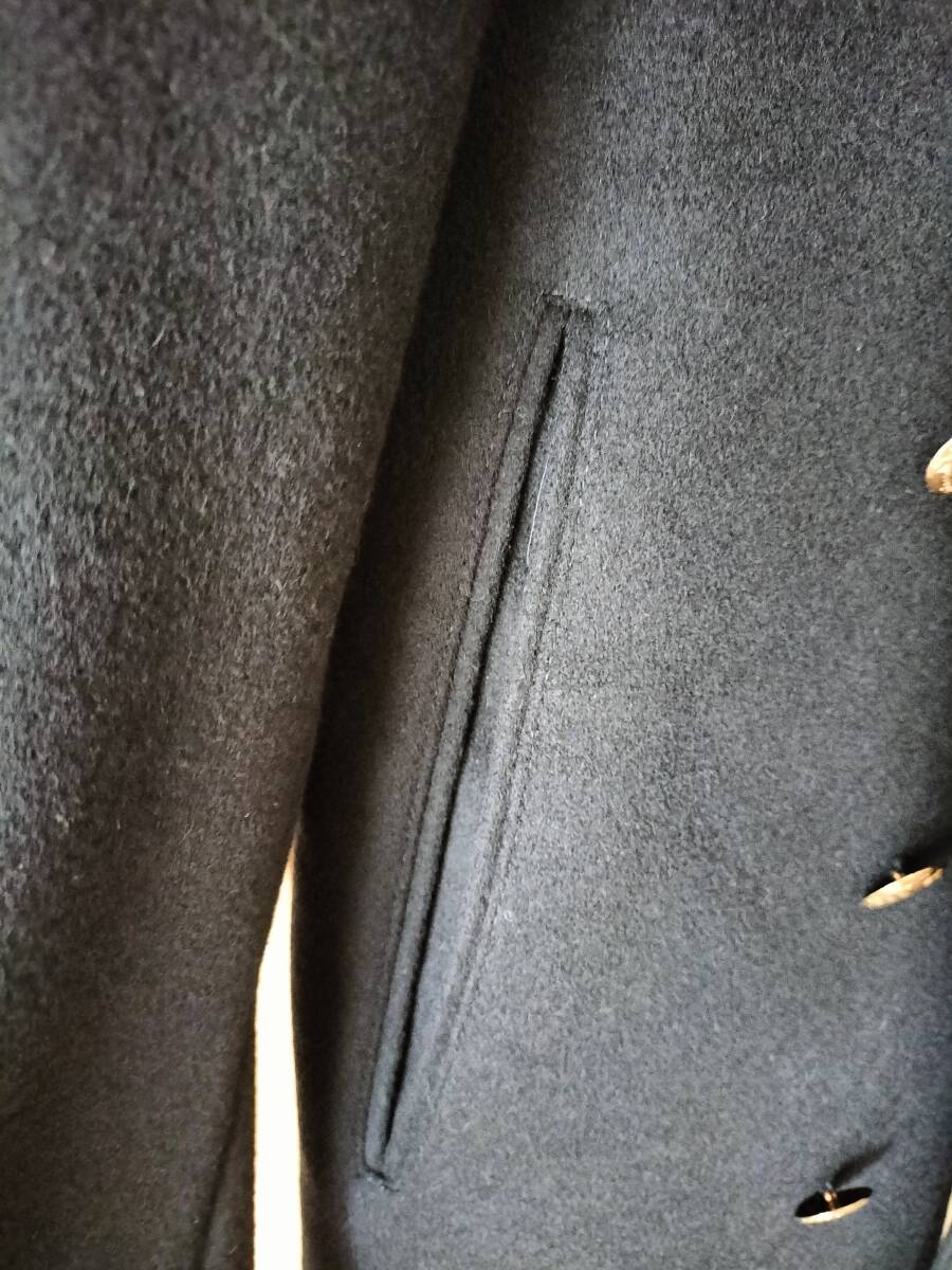 アレキサンダーマックイーン　Alexander McQUEEN　コート　Pコート　黒　ブラック　44　Sサイズ