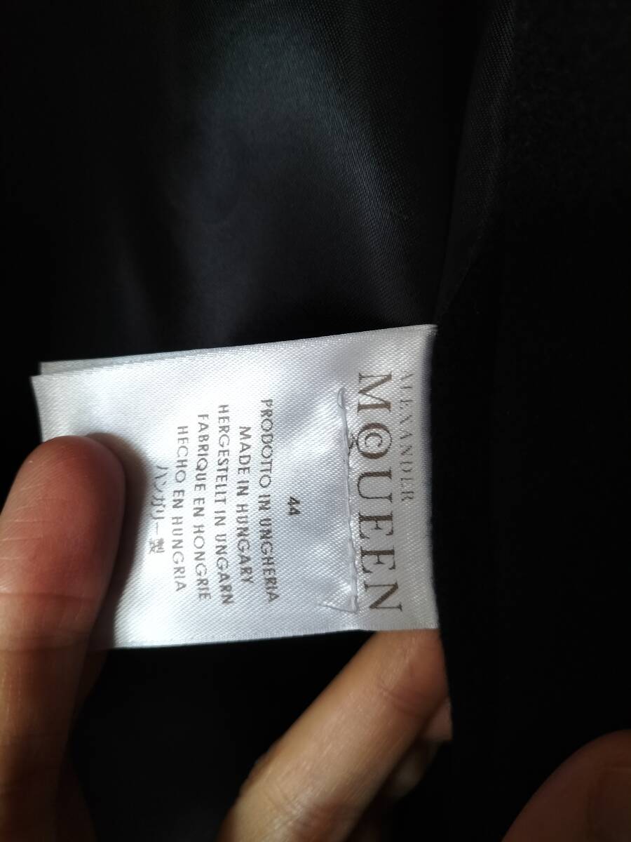 アレキサンダーマックイーン　Alexander McQUEEN　コート　Pコート　黒　ブラック　44　Sサイズ