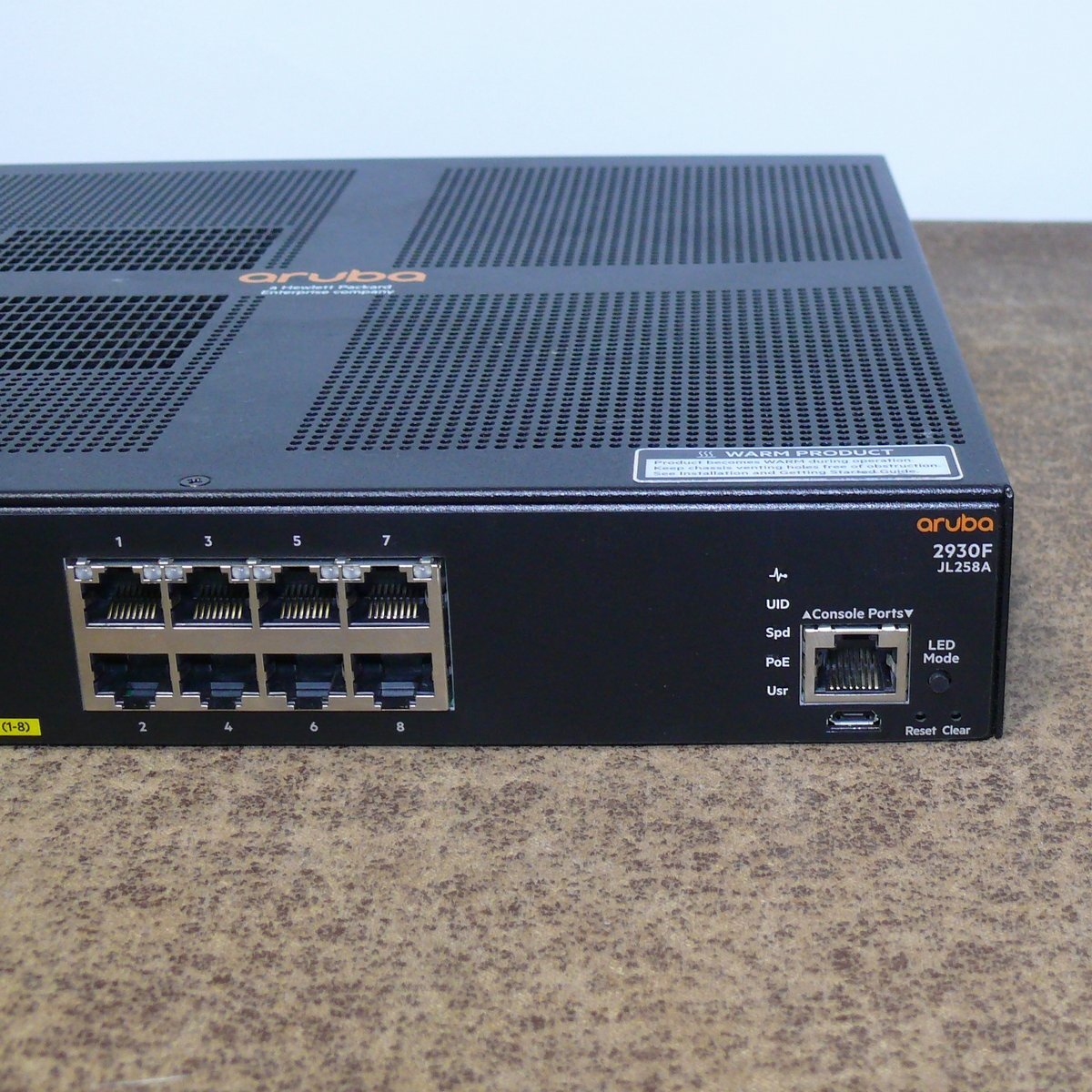 yb704d/HPE Aruba Networking 2930F 8G PoE+ 2SFP+ переключатель /JL258A/ первый период . settled /AC отсутствует 