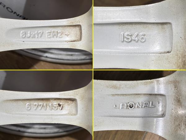 ★【即決】BMW Z4 純正 17x8J IS46 スタースポーク 200★36116771157★送料:全国一律4900円(北海道5400円)(沖縄離島発送不可)★個人宅配達_画像9