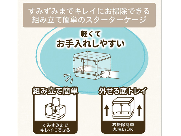 GEX グラスハーモニーマルチ600N 約 58×39.2×40cm 境界線のないオールクリアケージ 前面扉 組立かんたん 積み重ね可 送料無(wú)料
