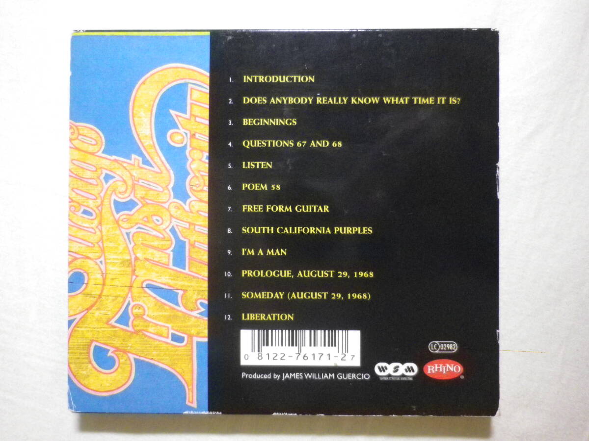『Chicago/Chicago Transit Authority(1969)』(リマスター音源,2002年発売,WPCR-11351,國內(nèi)盤,歌詞対訳付,Beginnings,Questions 67 And 68)