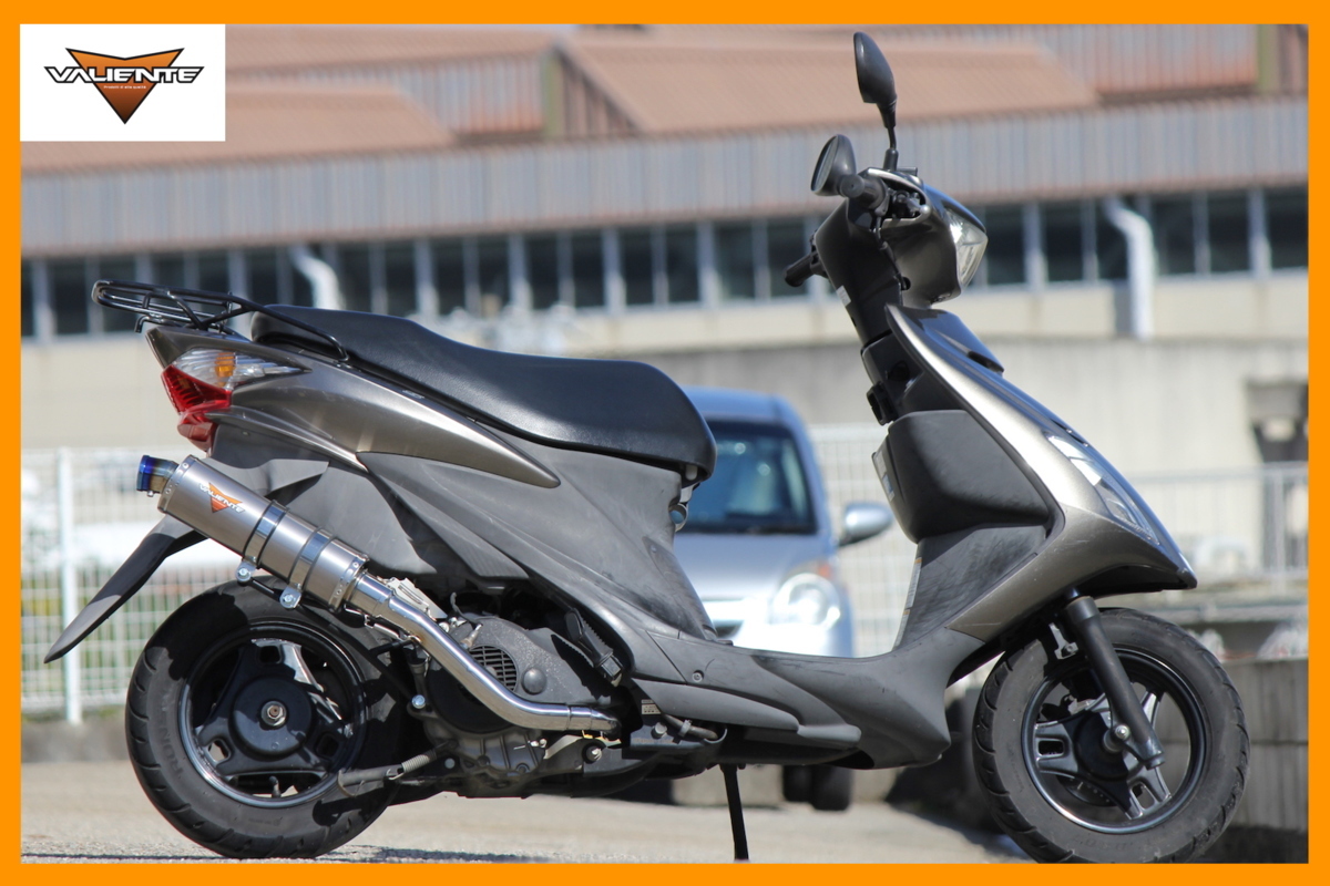 【送料無料】Valiente アドレスV125S CF4MA バイクマフラー スパルタ Tiソリッド マフラー カスタム パーツ バリエンテ スズキ v-201-sp1