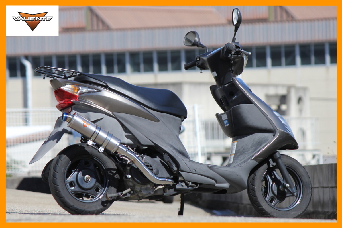 【送料無料】Valiente アドレスV125S CF4MA バイクマフラー スパルタ Tiソリッド マフラー カスタム パーツ バリエンテ スズキ v-201-sp1