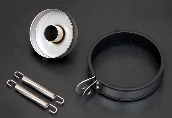 新品 未使用！送料無(wú)料！Realize 汎用サイレンサー 差込徑60.5φ 100φ×340mm スラッシュ チタン バイクマフラー スリップオン 601-001-08