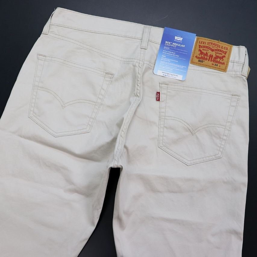 ★リーバイス Levis 505 新品 COOL 通気性 速干 快適 レギュラー 7分丈 クロップドパンツ チノパン 30インチ [28229-0065-30]四 壱★QWER