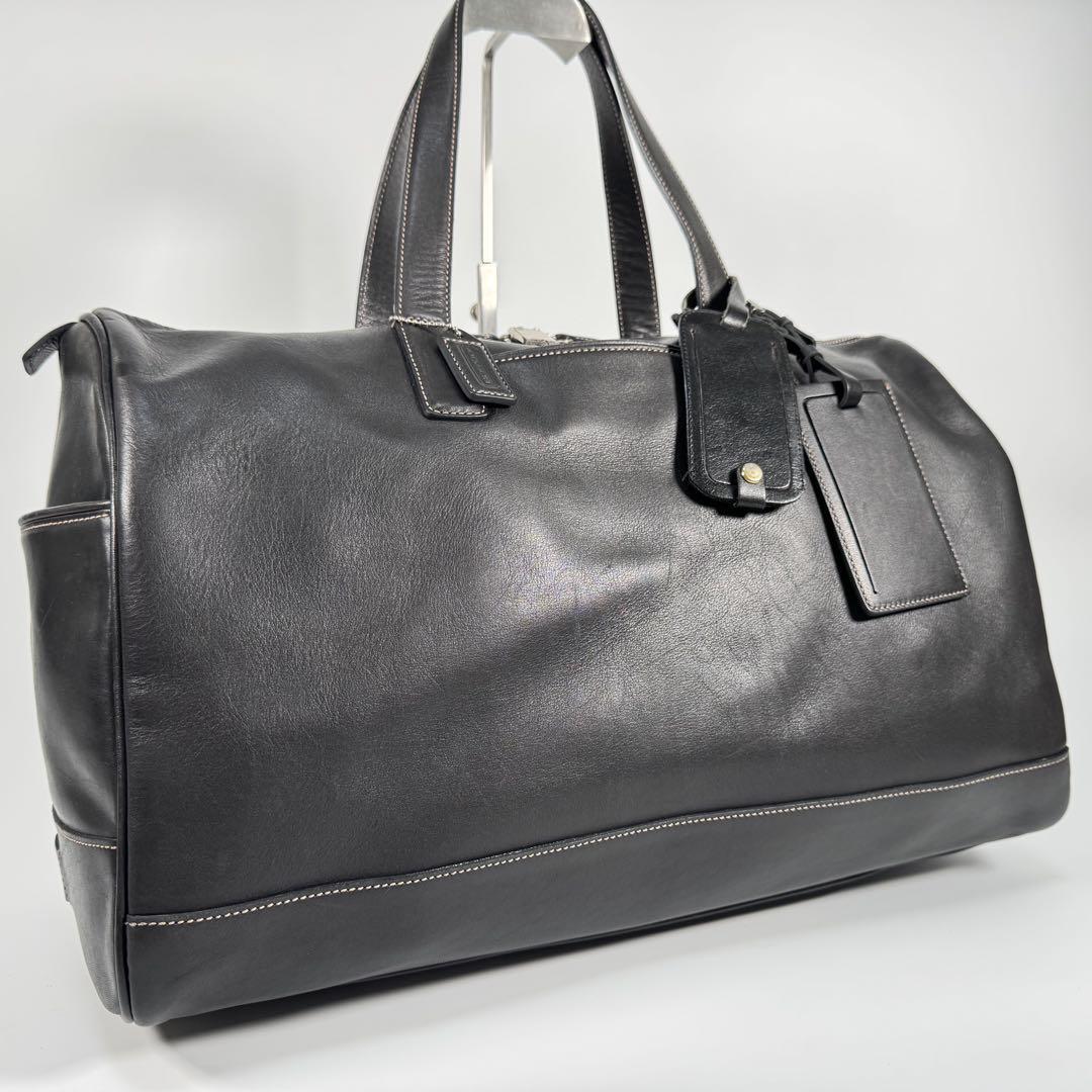 coach コーチブラックレザーボストンバッグ 希少 美品 COACH コーチ ボストンバッグ 旅行用バッグ レザー