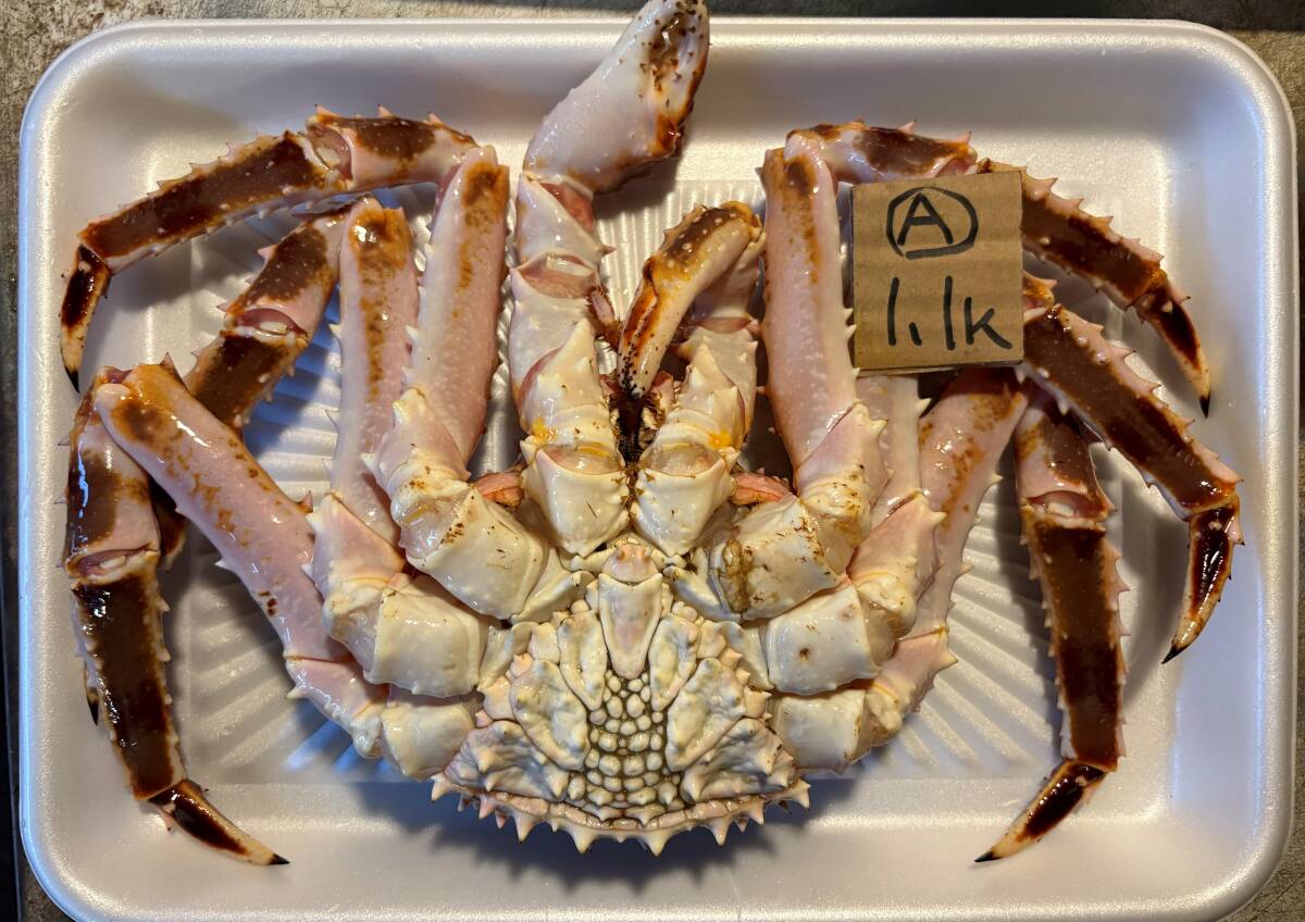 【北海道産】　生タラバガニ（1.1k） 冷凍 A　