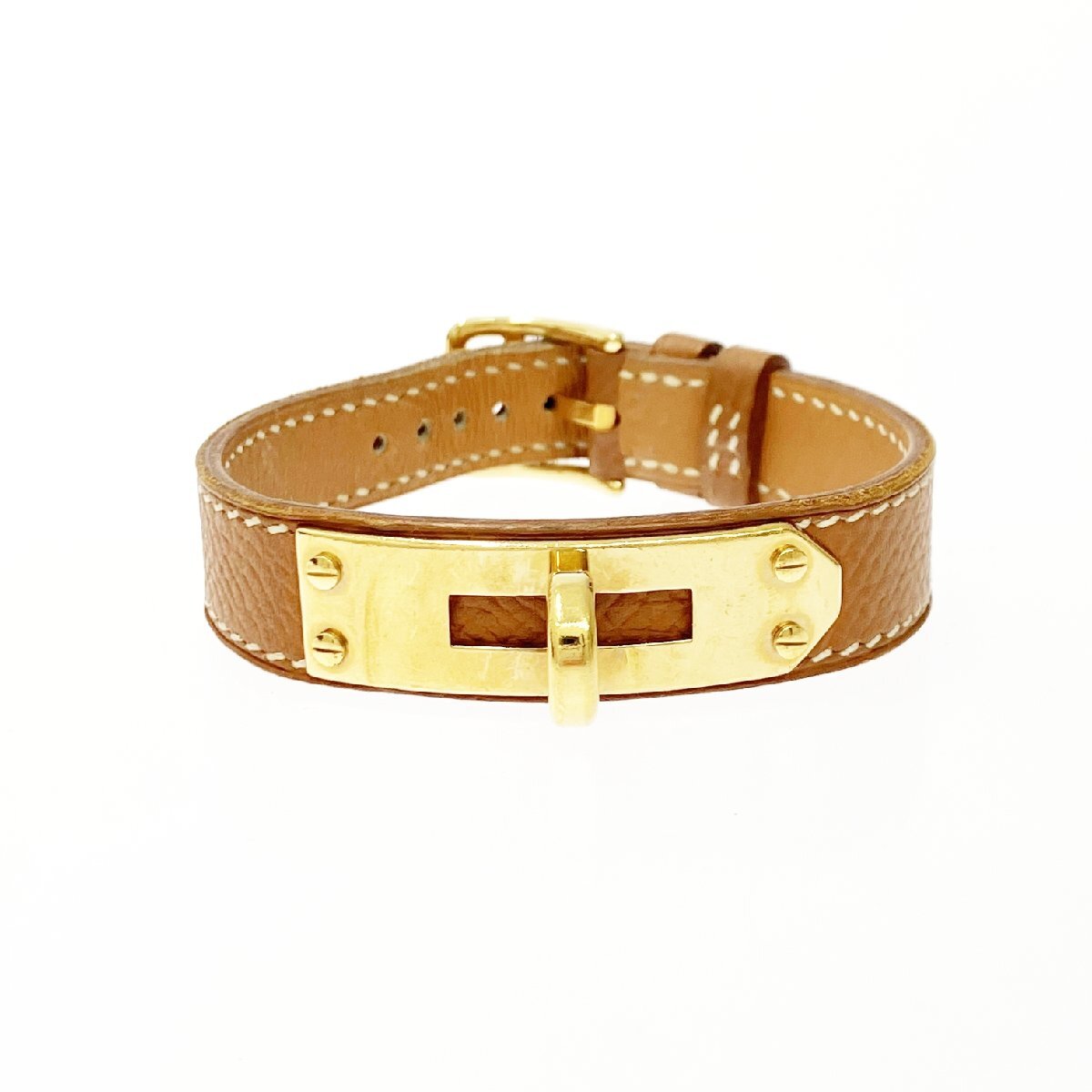 【1円スタート】【ベルトのみ】HERMES エルメス ケリーウォッチ 〇Z刻印 革ベルト ブラウン 腕時(shí)計(jì) ベルト S60-1