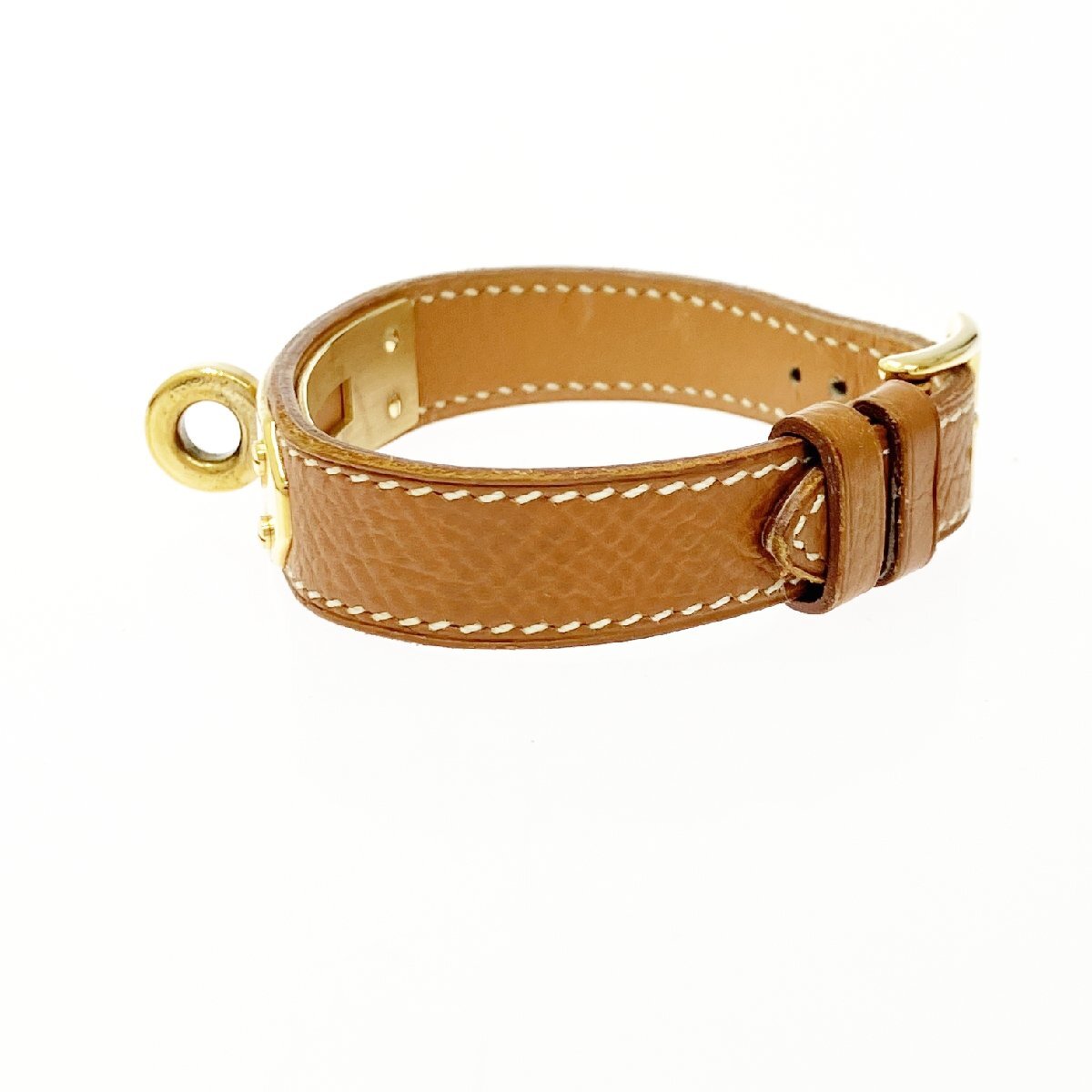 【1円スタート】【ベルトのみ】HERMES エルメス ケリーウォッチ 〇Z刻印 革ベルト ブラウン 腕時(shí)計(jì) ベルト S60-1
