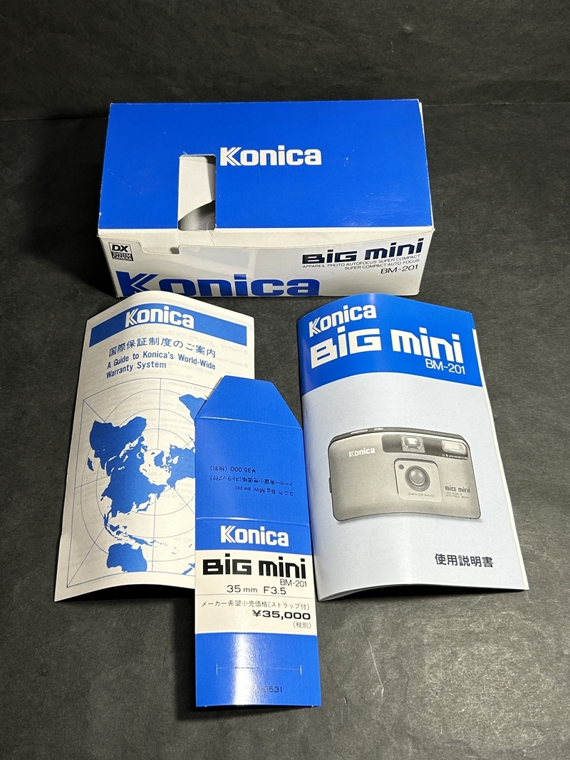 * collector стоит посмотреть Konica Konica BiG mini F большой Mini компакт-камера пленочный фотоаппарат линзы 35mm F3.5 с коробкой op967