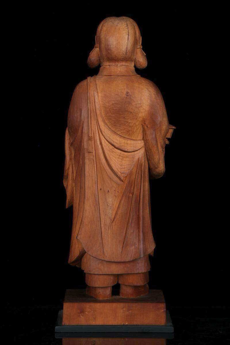 木彫 聖徳太子 孝養太子像 細密彫刻 ガラスケース付 高さ39cm 木造 彫刻像 木彫 聖徳太子 孝養太子像 細密彫刻 ガラスケース付 高さ39cm