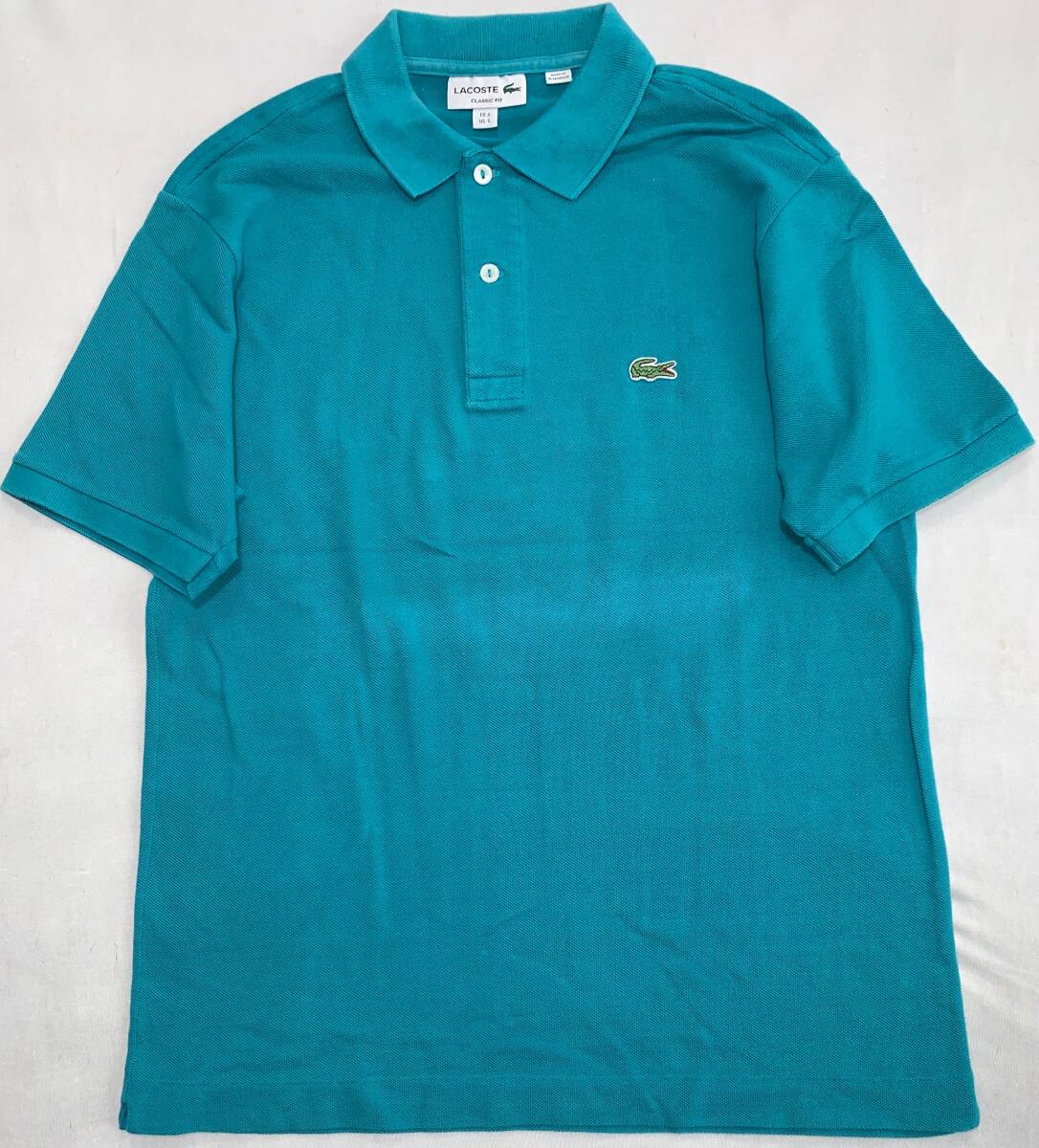 31721 LACOSTE 半袖 ポロ シャツ M 青