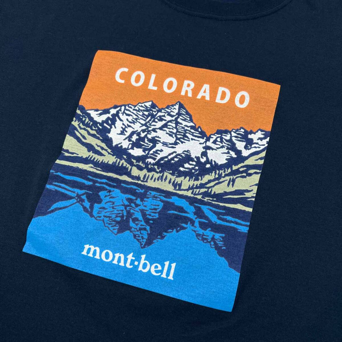 mont-bell モンベル COLORADO プリント ドライ 半袖Tシャツ カットソー サイズ S /ネイビー/アウトドア_画像2