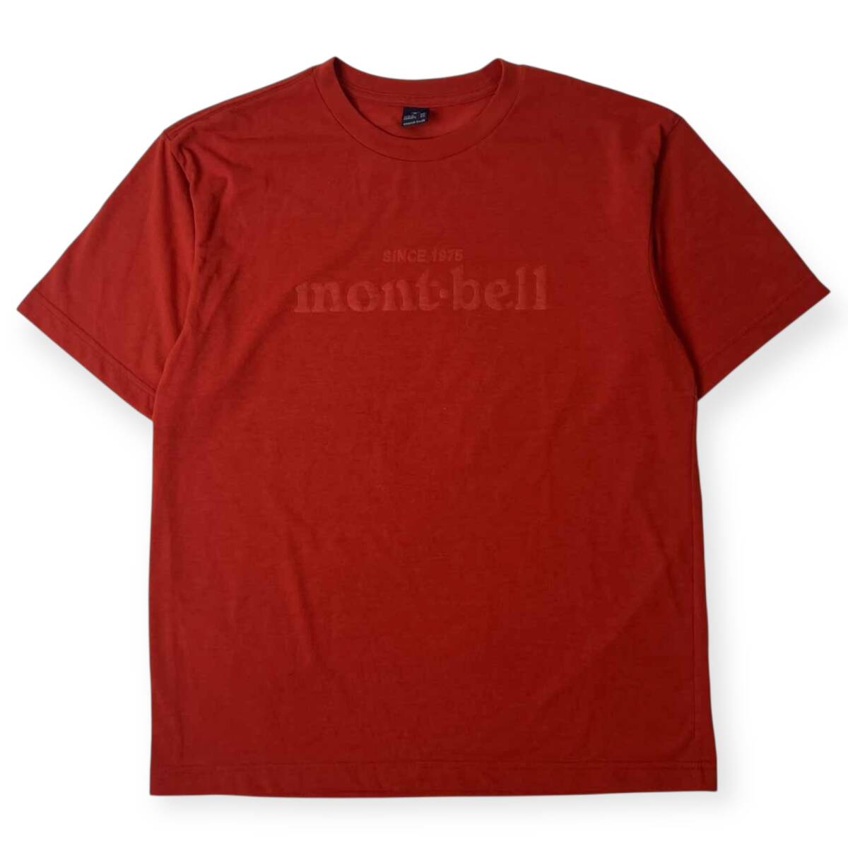 mont-bell モンベル ロゴ デザイン 半袖 Tシャツ S/朱色系 メンズ #1104452_画像1