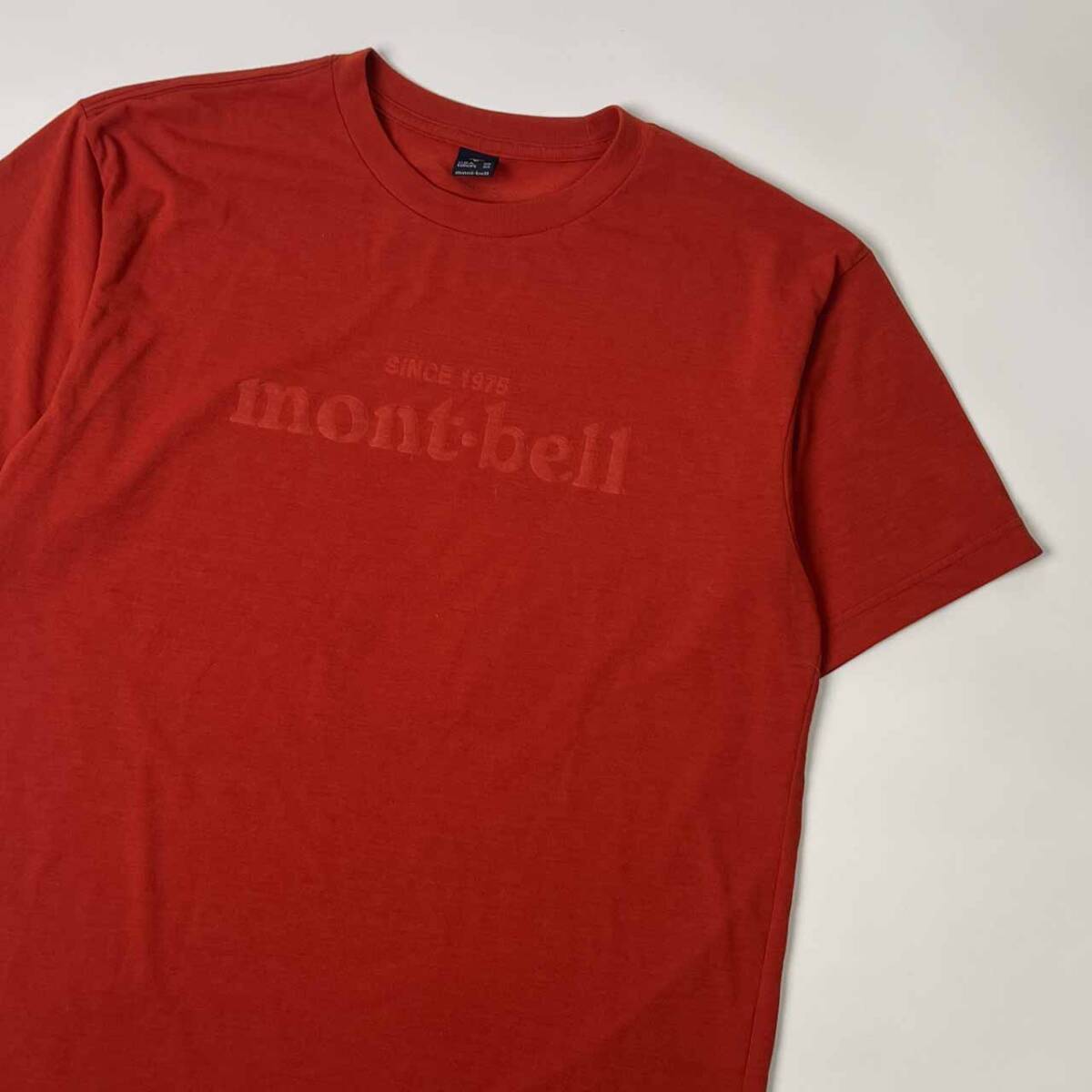 mont-bell モンベル ロゴ デザイン 半袖 Tシャツ S/朱色系 メンズ #1104452_画像2