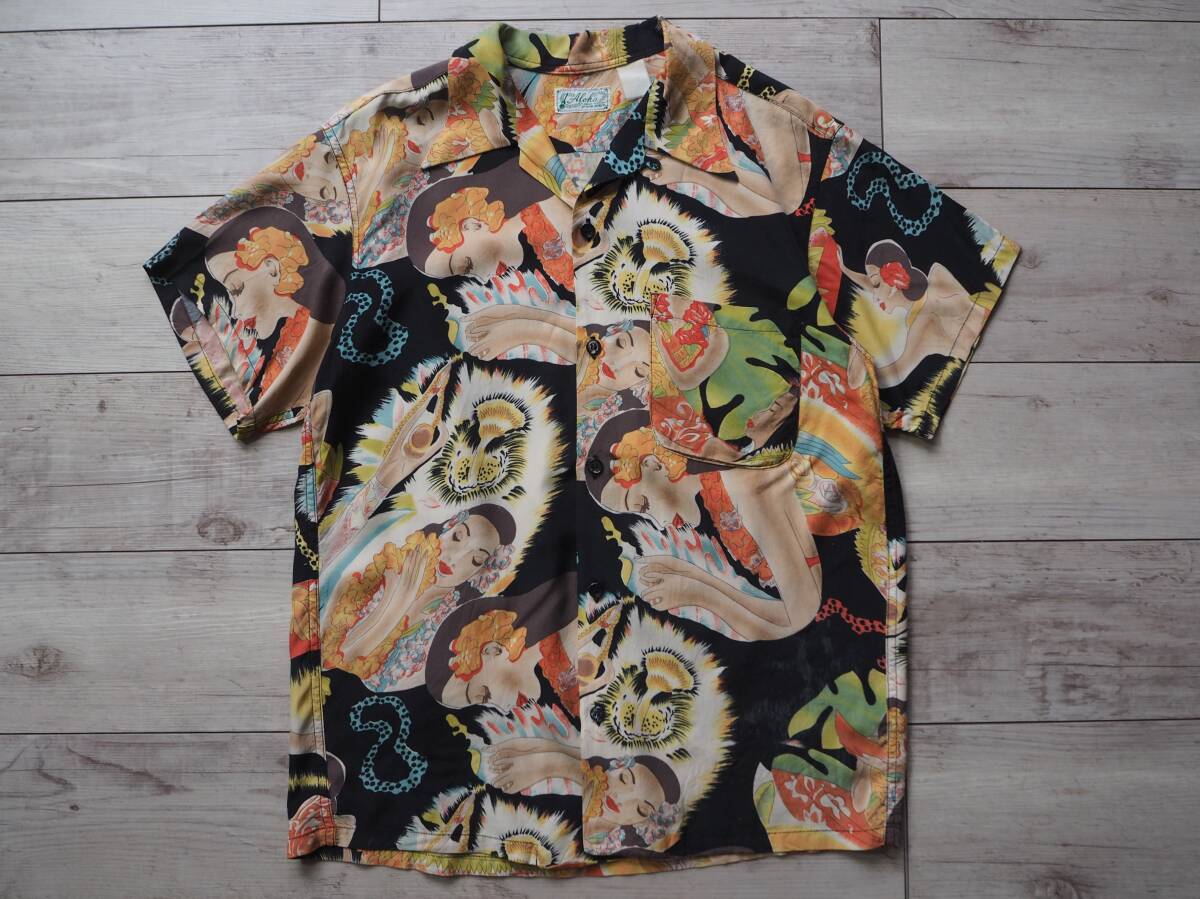 サンサーフ SUN SURF Aloha マトソンライン メニュー柄 ハワイアンシャツ 90s M品番 実寸M程度