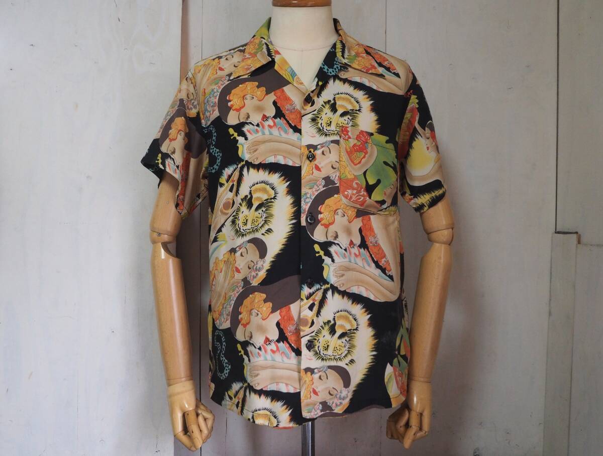 サンサーフ SUN SURF Aloha マトソンライン メニュー柄 ハワイアンシャツ 90s M品番 実寸M程度