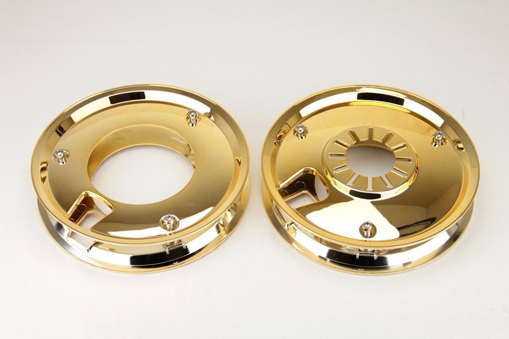 アドレスV125G 金メッキ ホイールカバー レッツ2 レッツ4 セピアZZ チョイノリ ADDRESS V100 Let's4 アドレスV50G ヴェルデ50