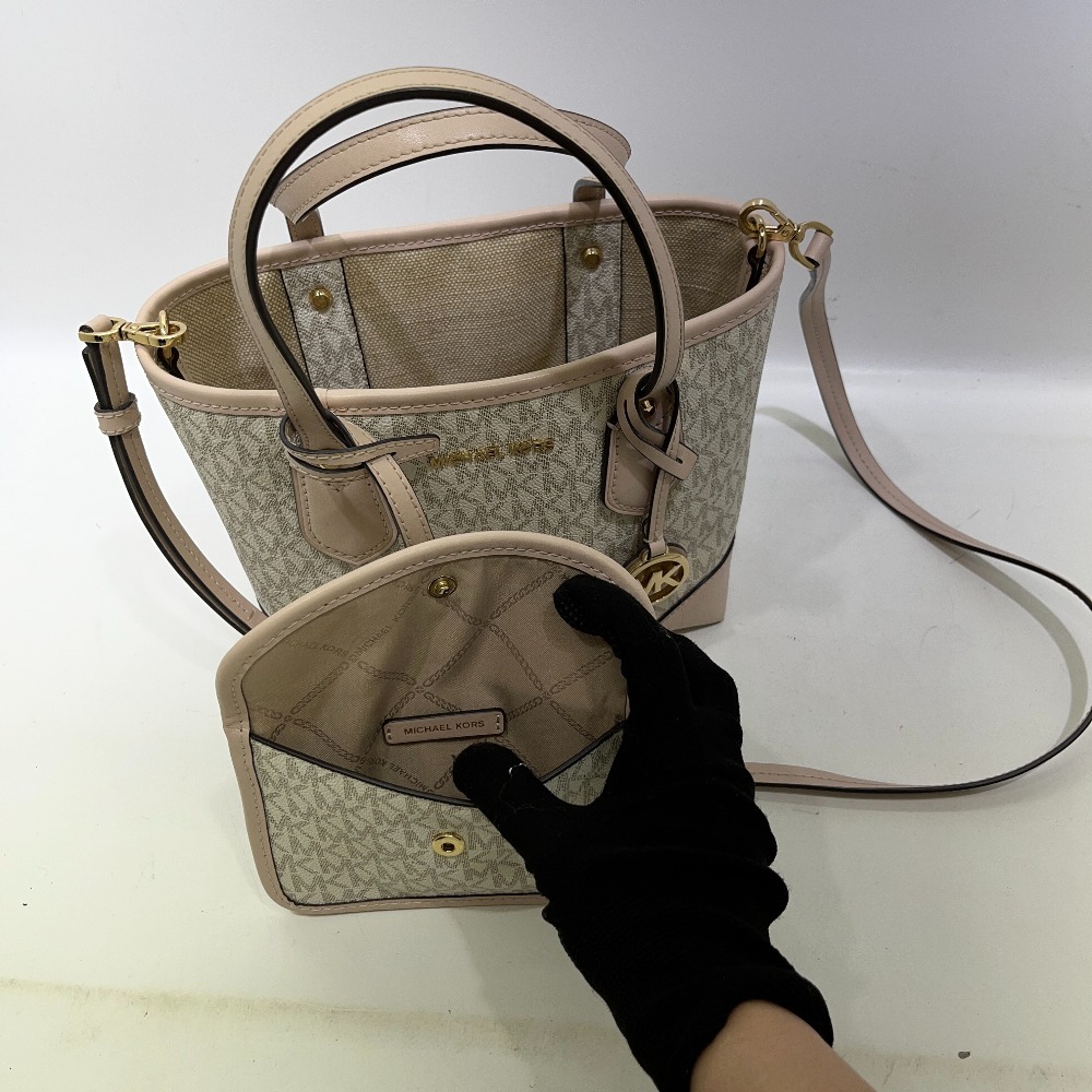 06w14026 *1 иен ~ Michael Kors Michael Kors MICHAEL KORS розовый сумка на плечо ручная сумочка 2way [ б/у товар ]