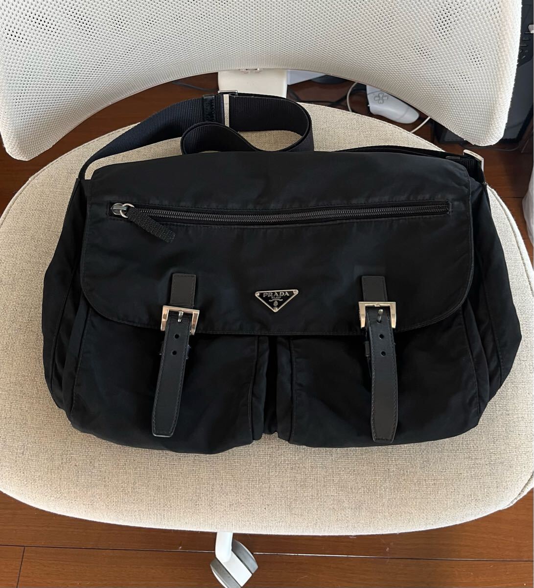 正規品保証】 PRADA メッセンジャーバッグ プレート ナイロン