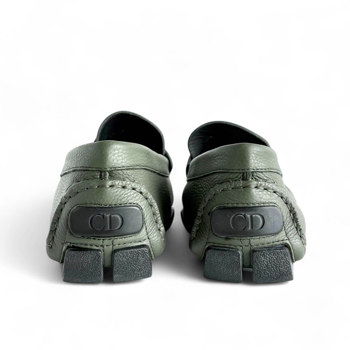 未使用 DIOR Odon ローファー 40 オリーブ グリーン メンズ 靴 ドライビングシューズ モカシン ディオール