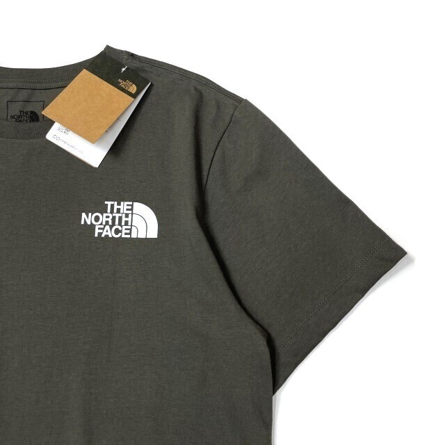 1円～!売切!【正規(guī)新品】THE NORTH FACE◆EVO THROWBACK SS TEE 半袖 Tシャツ US限定 バックプリント 男女兼用 登山(M)緑 カーキ 180902-15