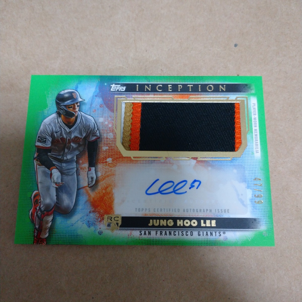 Topps Baseball 2024 Inception Jung Hoo Lee Auto Relic /99 RC_画像1