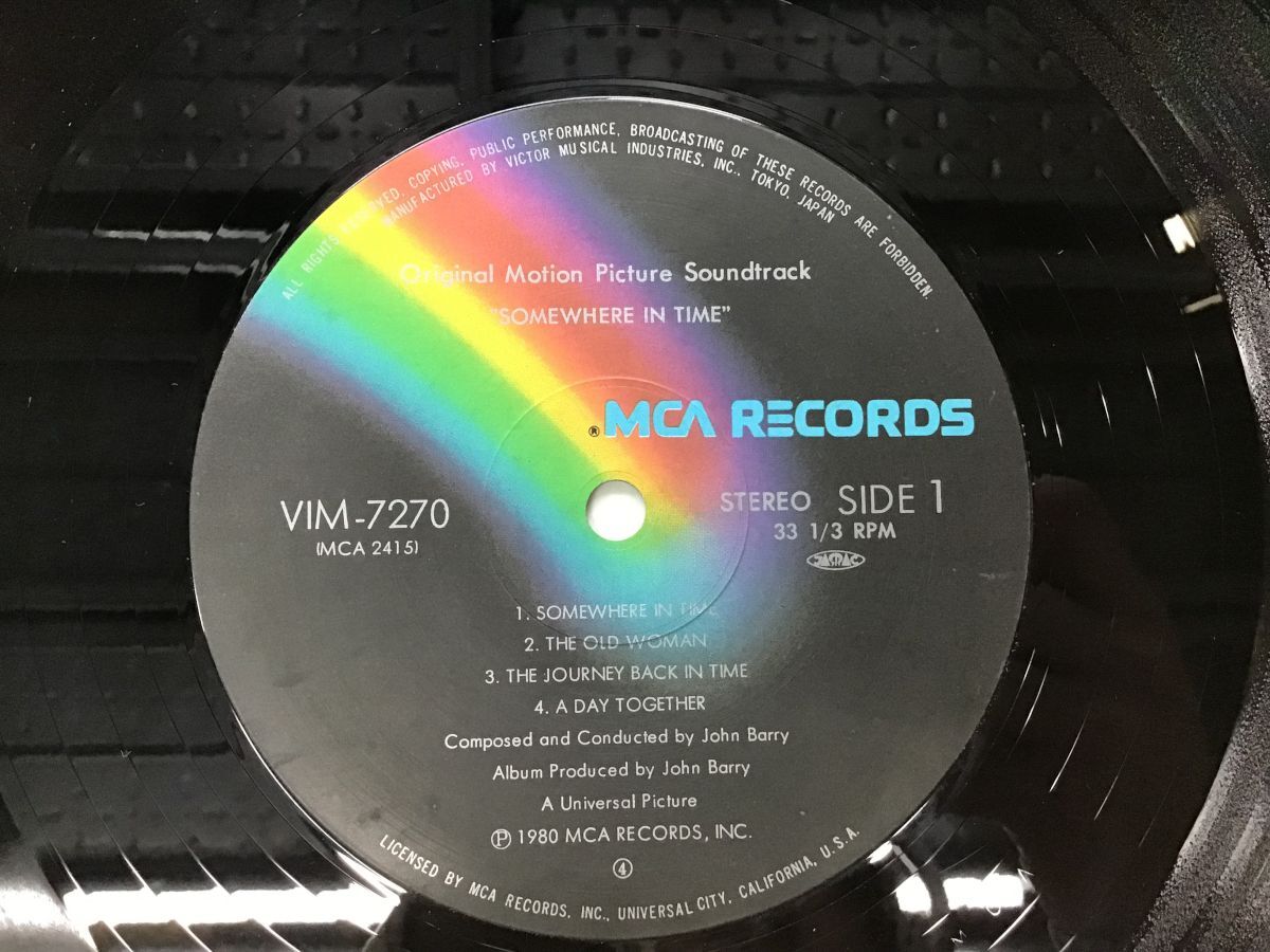 LP / OST - SOMEWHERE IN TIME / JOHN BARRY [10403ER]