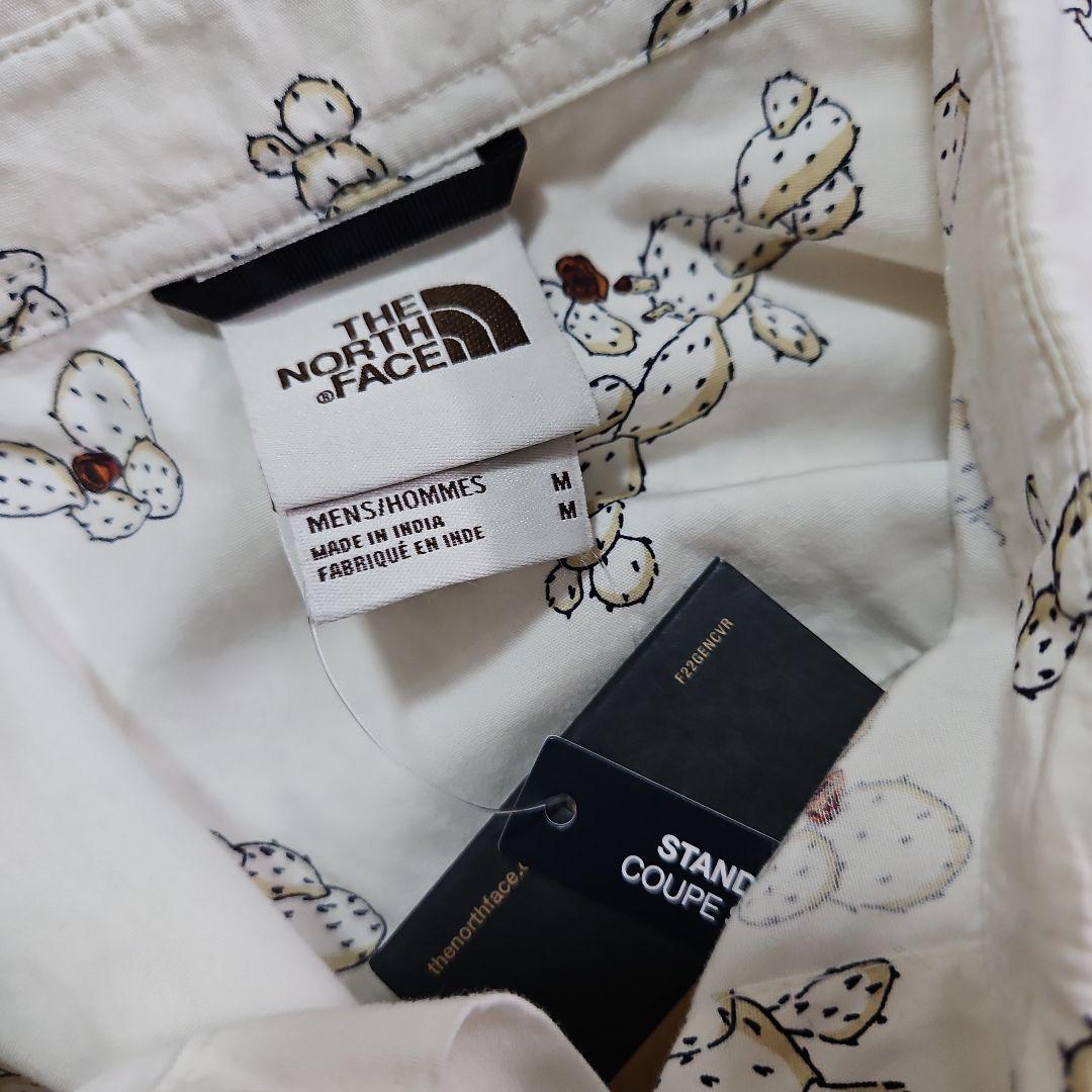L アメリカ ノースフェイス サボテン シャツ ホワイト アロハ 白 the north face