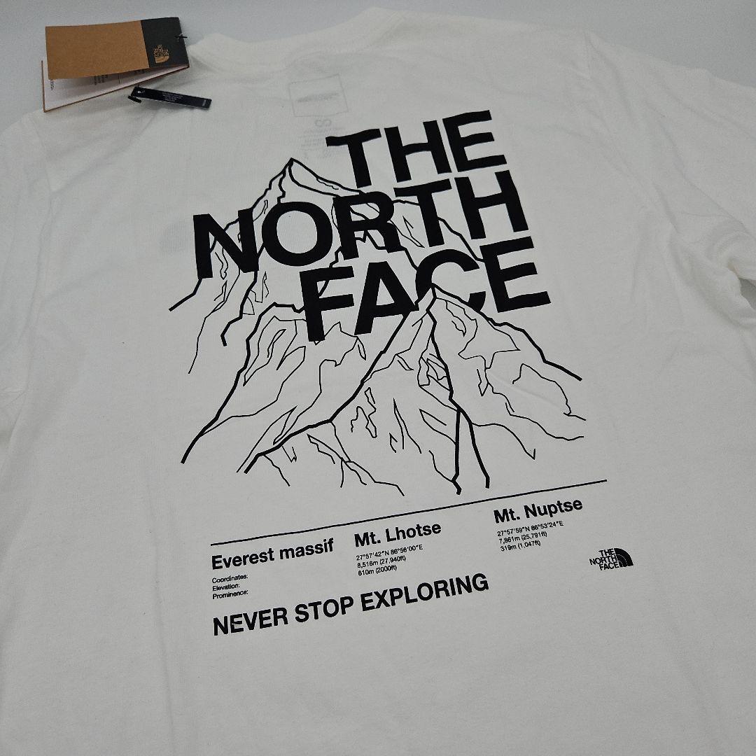 M アメリカ ノースフェイス Tシャツ ロゴ ハーフドーム 山 白 ホワイト　the north face