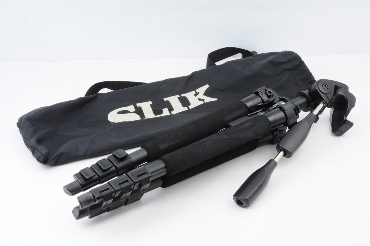SLIK スリック AMT PRO 340DX 云臺(tái)付 SH-705E 三腳 専用袋付 カメラ アクセサリー プロ RQ-262S/615