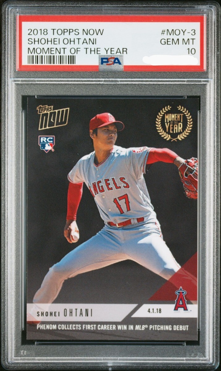 大谷翔平メジャー初ヒット記念カード TOPPS #MOY-2(PSA10) Topps Now 大谷翔平 ShoheI Ohtani Moment of the year MLB初