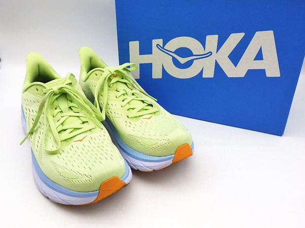 HOKA ホカ CLIFTON 8 クリフトン 8 GR9173 ランニングシューズ 27.5cm ペールグリーン メンズ 箱付