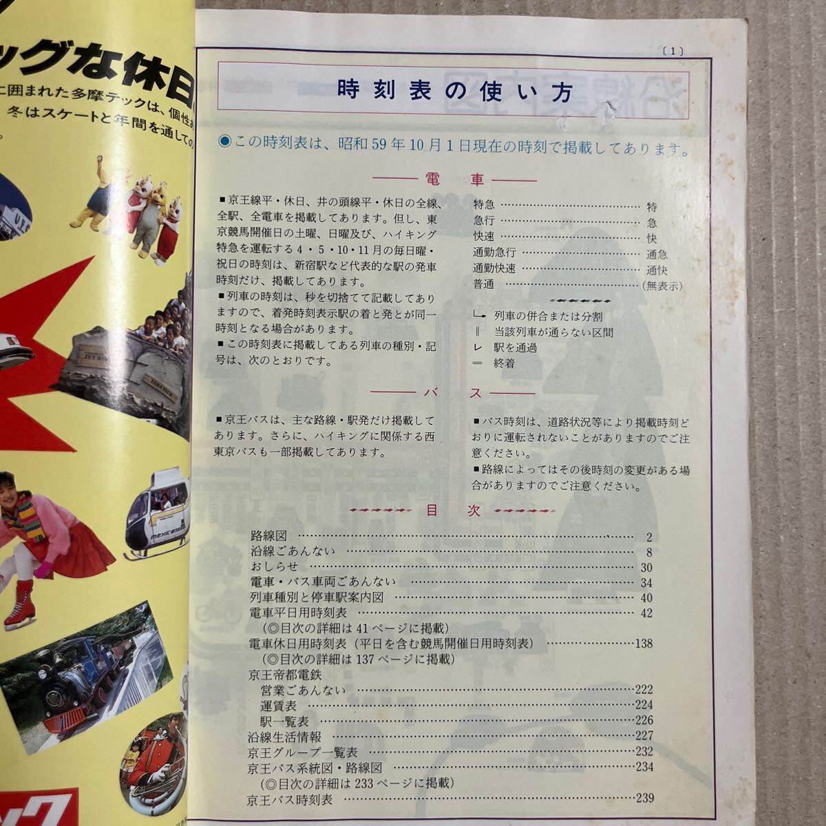 京王帝都電鉄時(shí)刻表　1984年10月 創(chuàng)刊號(hào)