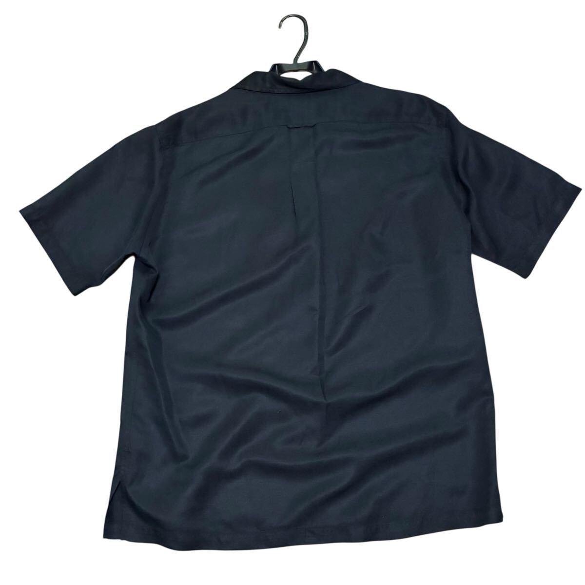 90s ラルフローレン CALDWELL 黒 L Polo ralph lauren ブラック シルク リネン　ビンテージ 半袖 シャツ　