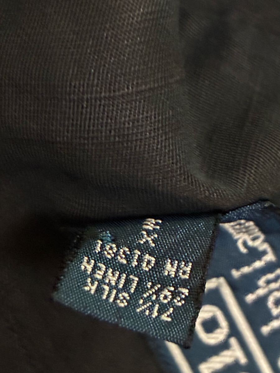 90s ラルフローレン CALDWELL 黒 L Polo ralph lauren ブラック シルク リネン　ビンテージ 半袖 シャツ　