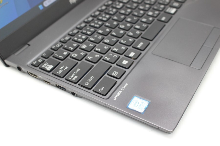 中古良品 フルHD 13.3型 Fujitsu LIFEBOOK U938S Windows11 八世代 i5-8350U 8GB 256GB-SSD カメラ 無線 Office付 中古パソコン 管:1837m