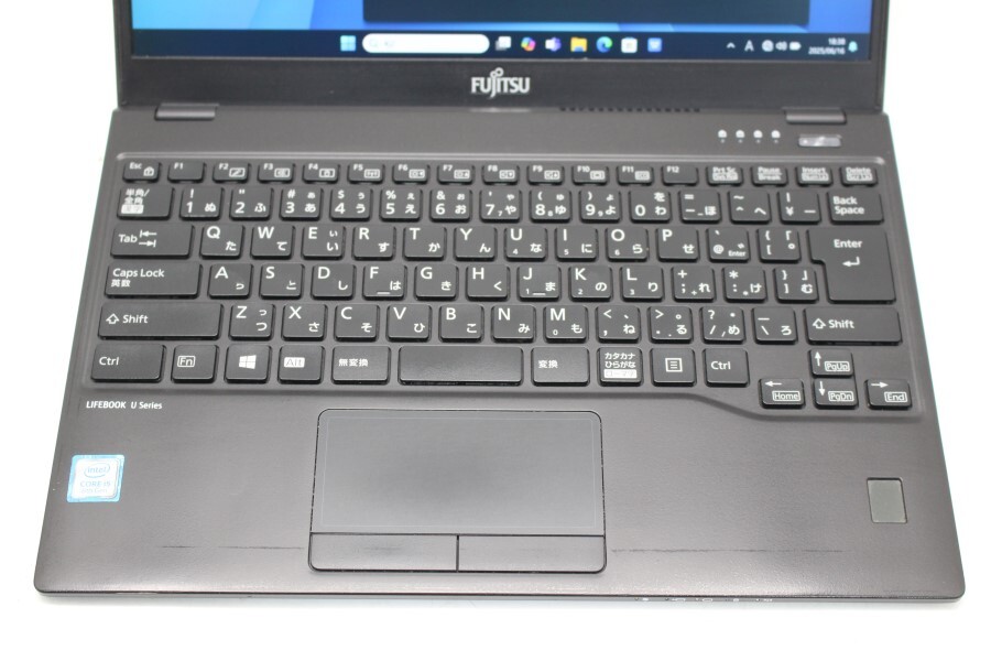1858時間 中古 フルHD 13.3型 Fujitsu LIFEBOOK U939BX Windows11 八世代 i5-8265U 8GB 256GB-SSD カメラ 無線 Office付 管:1928m