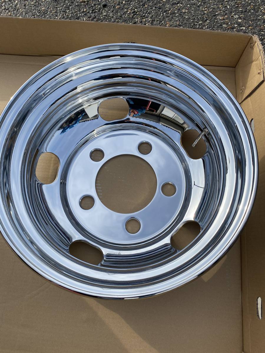  新入荷キャンター用 クロムメッキホイール 17.5*5.25 5穴 リア　